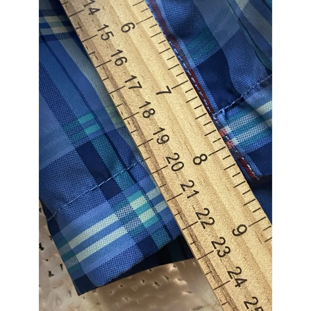 Nautica‎ Swim Trunks Mens 36 Blue Plaid Surf Board Shorts EUC